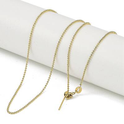 Ion Plating(IP) 304 Stainless Steel Ball Chains Necklaces