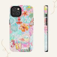 Holiday Girl Phone Case, Cute & Trendy Collage Phone Case, Travel, iPhone 15 Pro Max, iPhone 14 Plus, 14, iPhone 13, 12, 11, ...