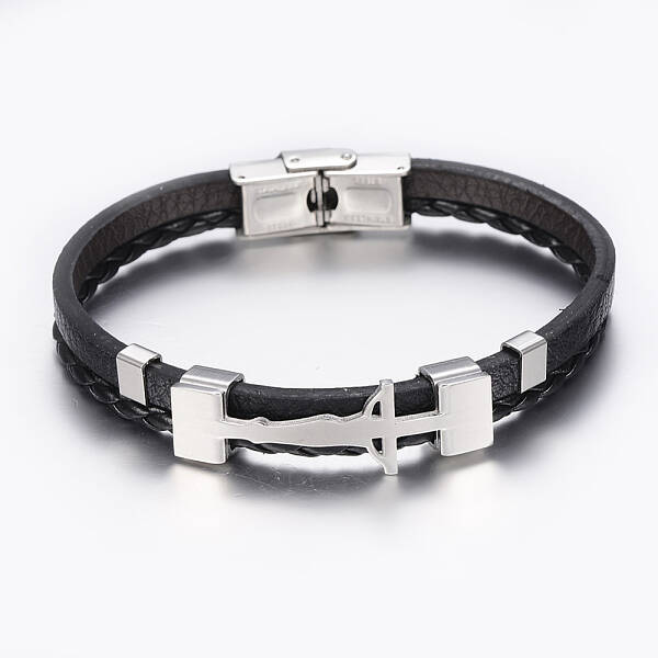 Leather Braided Cord Bracelets