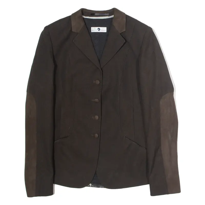 PAMELA HENSON Womens Blazer Jacket Brown S