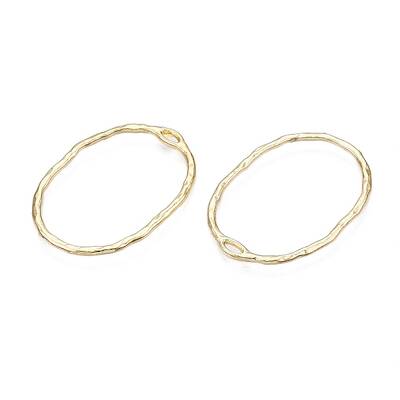 Oval Rack Plating Alloy Pendants