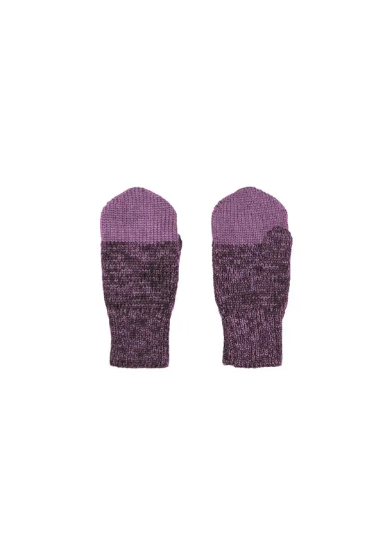 Merino wool baby mittens - Purple | Size: 1-2 years