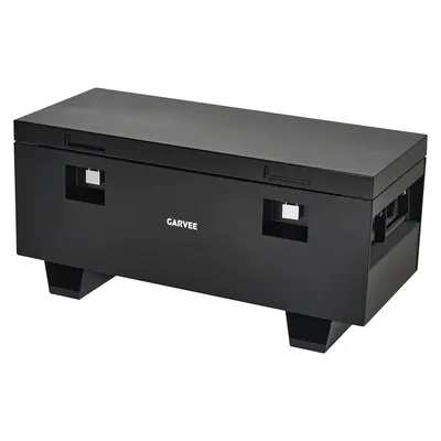 Garvee 36x 16x 18 Heavy-Duty Steel Truck Bed Tool Box - Lockable Waterproof Jobsite Chest with Removable Feet, Side Handle...