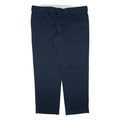 DICKIES Workwear Mens Trousers Blue Slim Straight W40 L30