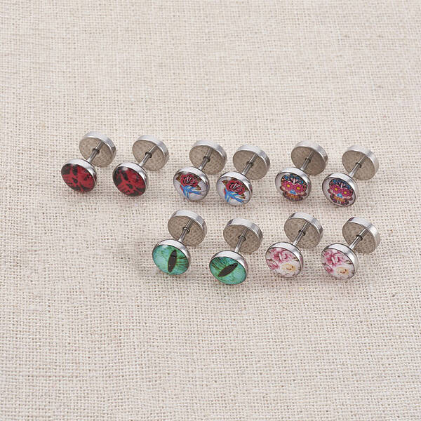 Tarnish Resistant 304 Stainless Steel Screw Fit Ear Gauges