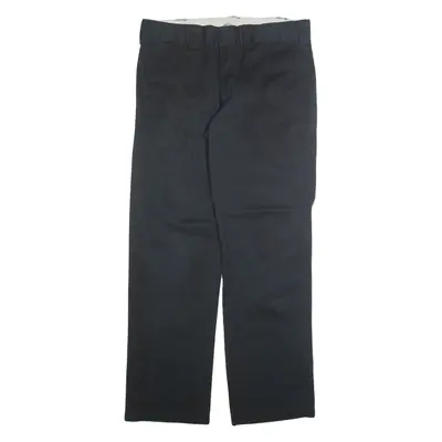 DICKIES Chino Mens Trousers Black Slim Straight W34 L30