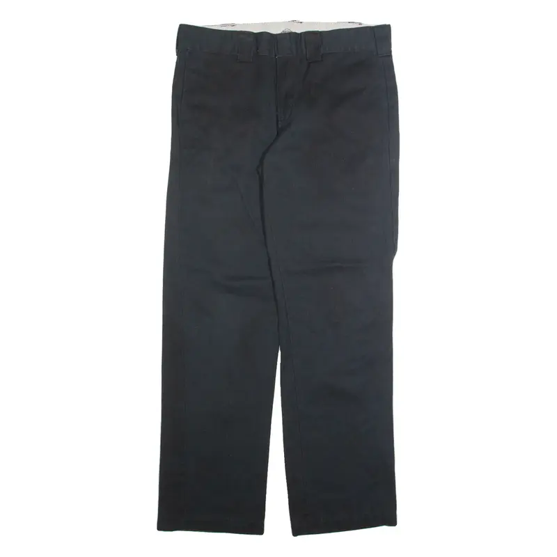 DICKIES Chino Mens Trousers Black Slim Straight W34 L30