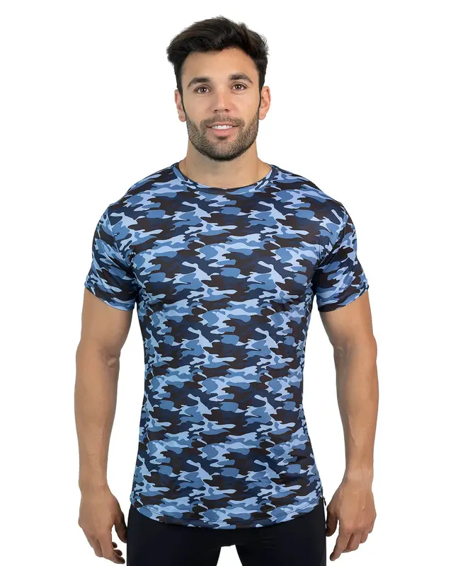 Blue Camo T-shirt | Size: S | Color: Blue Camo