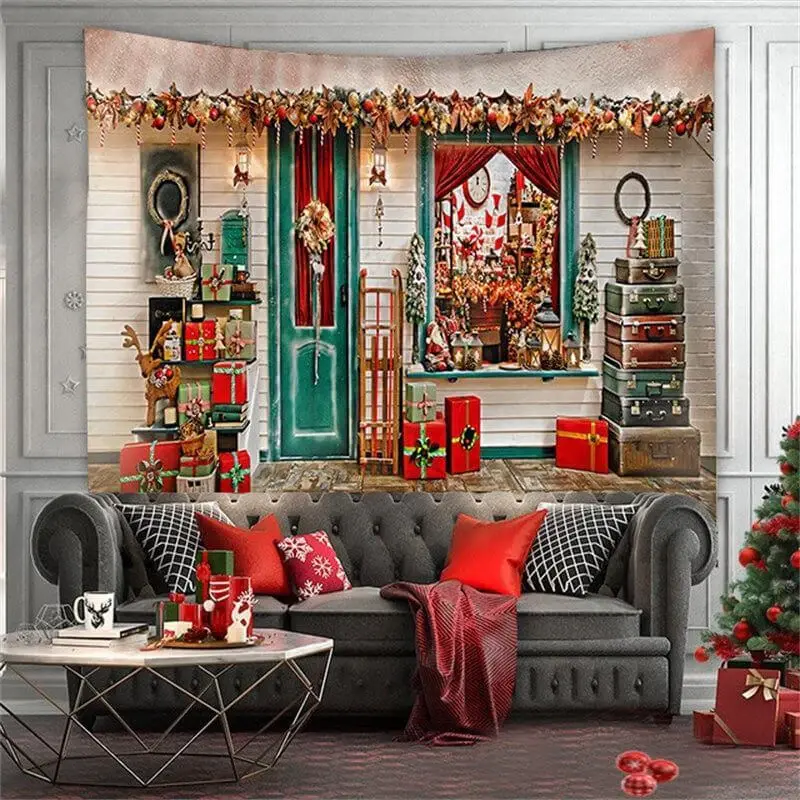 Merry Christmas Shop Room Dorm Decoration Wall Tapestry - Aperturee