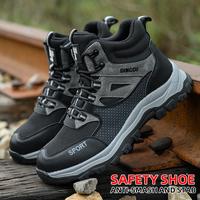 KITOP Safety Work Boots Men's Steel Toe Shoes Safety Work Shoes Boots Hiking Style Lightweight Slip Resistant Industrial Cons...