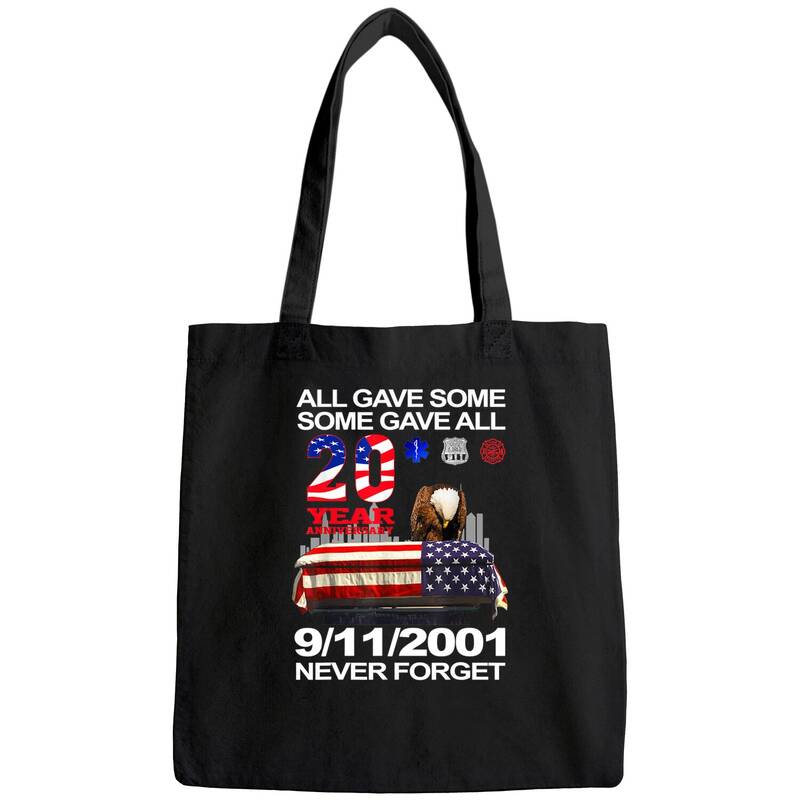 Never Forget 9-11-2001 20th Anniversary Firefighters Tote Bag