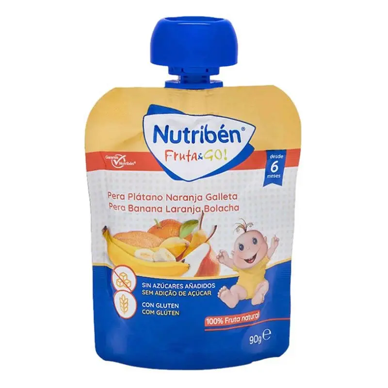 Nutribén Fruit & Go! Pear, banana, orange and biscuit 90 g