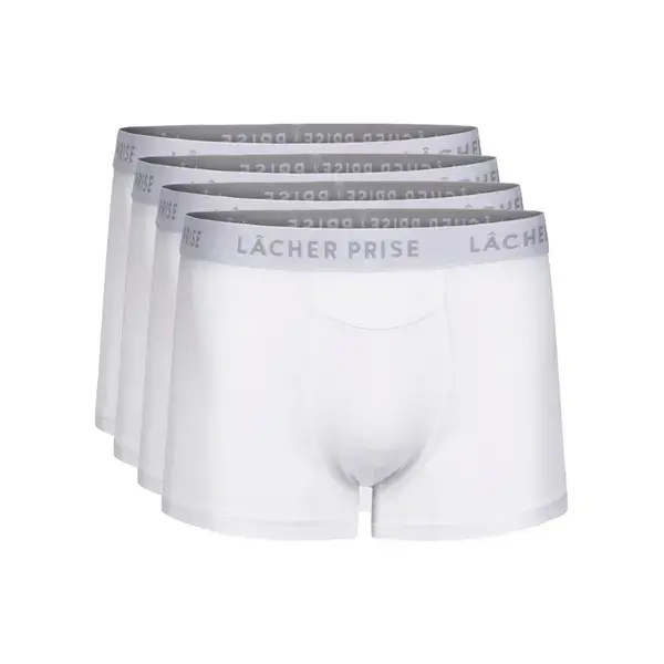 Lâcher Prise - Stratus White Boxers - Pack of 4 | Size: XL | Color: White | Style: Opening Pouch