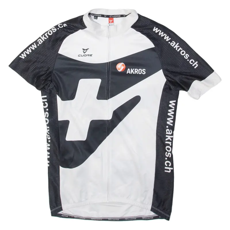 CUORE Full Zip Cycling Mens Jersey Black XL