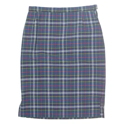 SOLANGE PANCHARD Womens Pencil Skirt Green Knee Length Check M