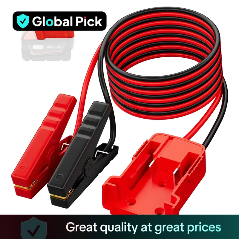 Car Battery Jump Starter Cable for Dewalt & Milwaukee 18V & 20V DCB Battery, 12AWG 5.9ft Length Car Battery Jump Starter Cabl...
