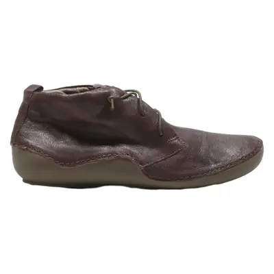THINK Ankle Boots Brown Leather Womens UK 7