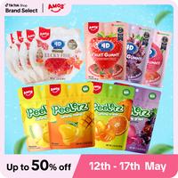 (live)11 MixedFlavor Pack AMOS Peelerz Peelable Fruity Gummies +4D fruit gummies +lucky fish  Sweet Snack Bonbon  Soft Mango ...