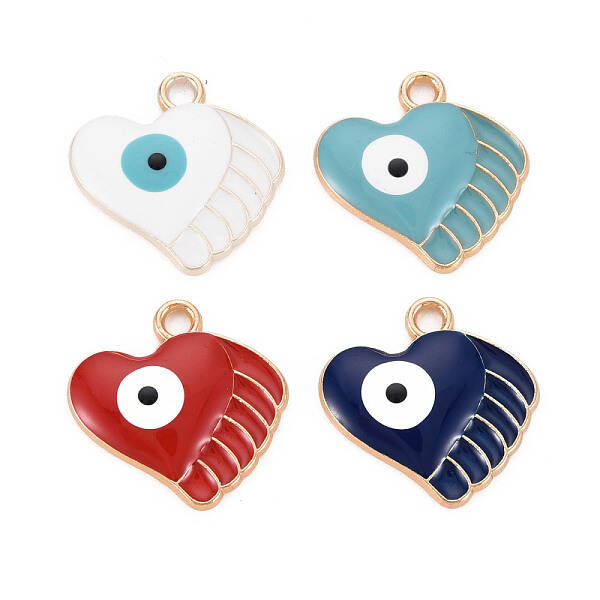 Rack Plating Alloy Enamel Pendants