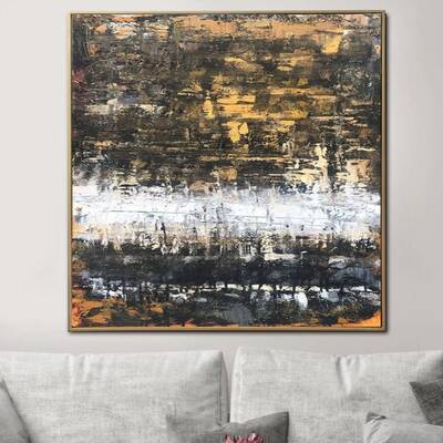 Extra Large Abstract Original Oil Painting on Canvas Large Abstract Original Oil Painting on Canvas Black And White Bedroom D...