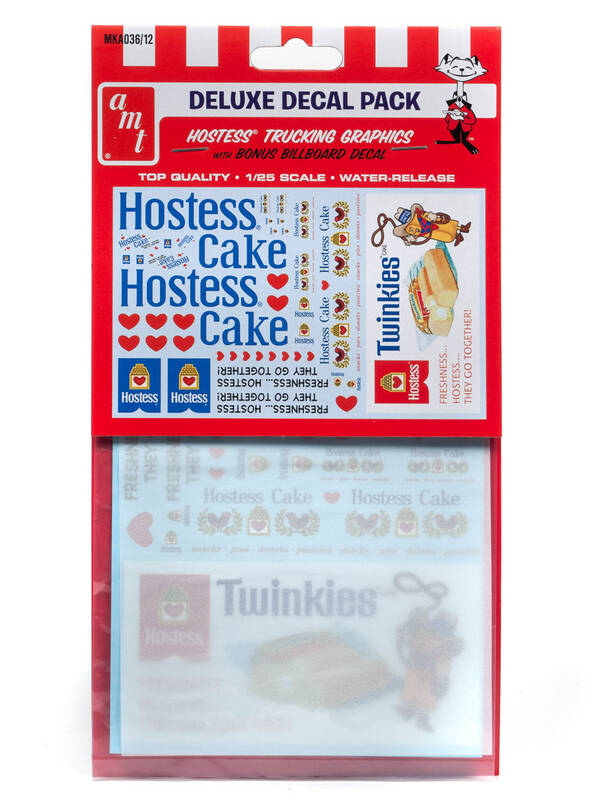 Hostess Trucking Decals with Bonus Billboard Decal for 1/25 Scale Models by AMT