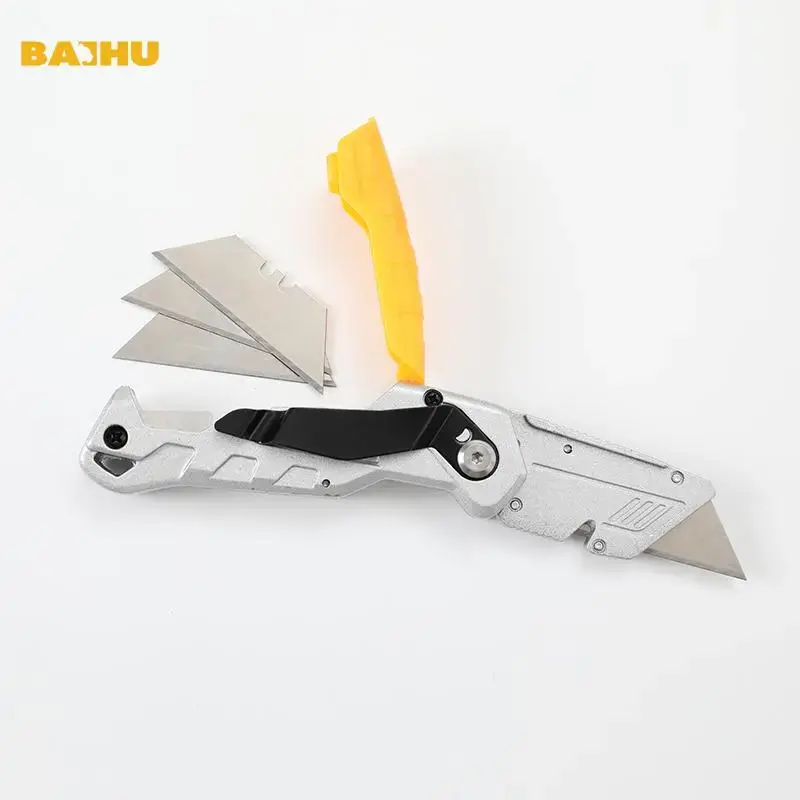 BAIHU Multifunctional Folding Scissors, Aluminum Alloy Automatic Locking Scissors, Summer Gift, Professional Cutting Tool fo...