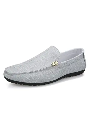 Men's Minimalist Plain Color Canvas Flat Shoes, Casual Low Top Slip-on Shoes for Men, Men's Workout Flat Shoes for Commuting,...