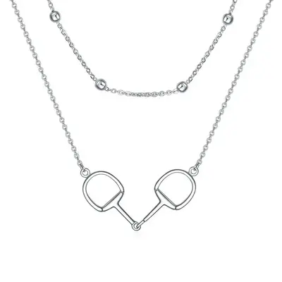 Sterling Silver Horse Layered Necklace