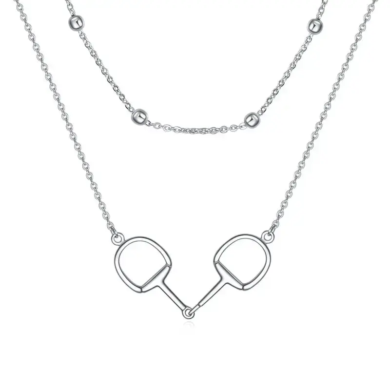 Sterling Silver Horse Layered Necklace