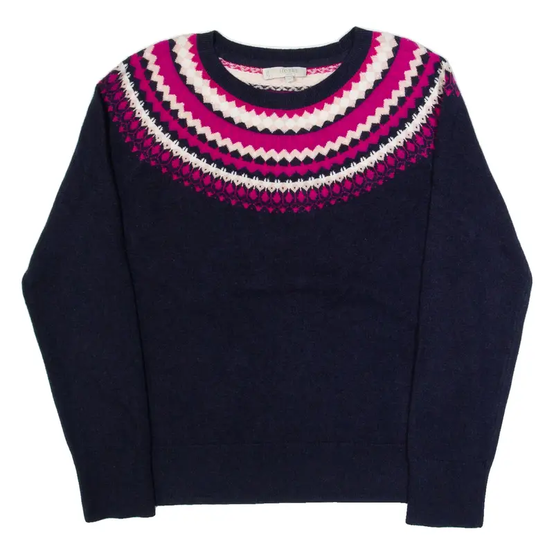 HOBBS LONDON Womens Icelandic Jumper Blue Tight Knit Wool M