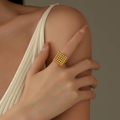 304 Stainless Steel Open Cuff Rings for Women