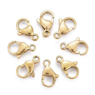 Ion Plating(IP) 304 Stainless Steel Lobster Claw Clasps