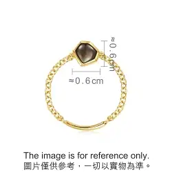 'Harmony' 18K Yellow Gold Mother of Pearl Ring