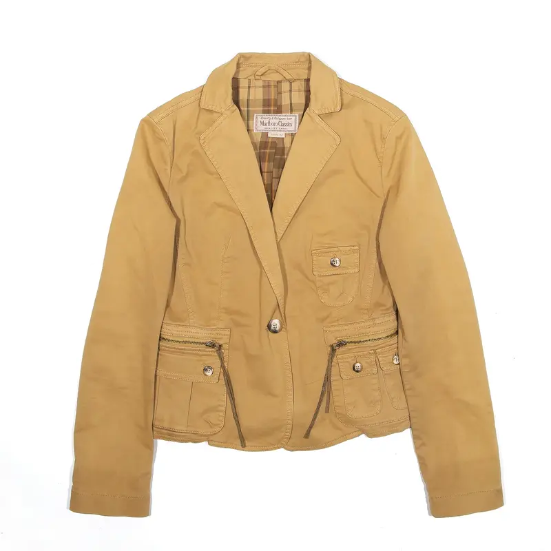 MARLBORO Blazer Canvas Jacket Beige 90s Womens M