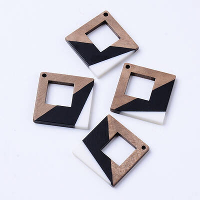 Resin & Walnut Wood Pendants