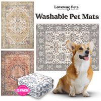Lovewag Washable Dog Pads Pack of 2 - Eco-Friendly & Leak-Proof Design, Multi-Design Options: Nordic Forst, Rustic Terracotta...