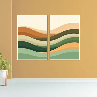 Serene Waves - Minimalist Landscape