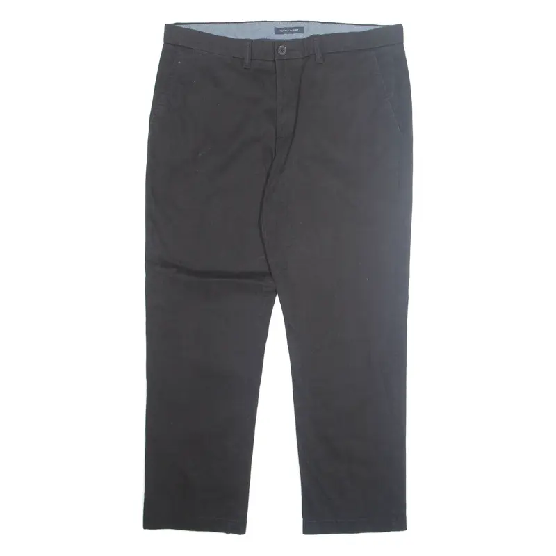 TOMMY HILFIGER Chino Mens Trousers Black Regular Straight W36 L30