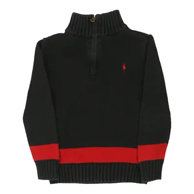 Age 5 Ralph Lauren 1/4 Zip - XS Black Cotton