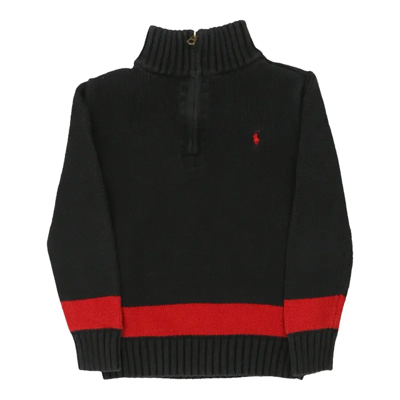 Age 5 Ralph Lauren 1/4 Zip - XS Black Cotton