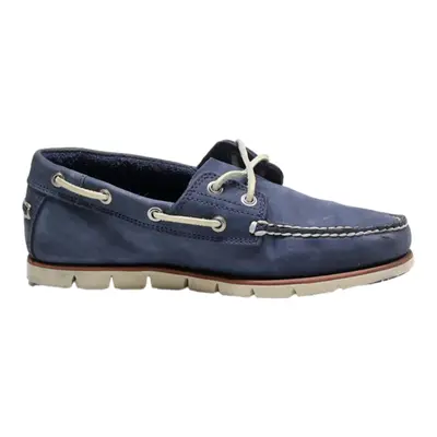 TIMBERLAND Boat Shoes Blue Leather Mens UK 6.5