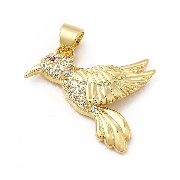 Rack Plating Brass Micro Pave Cubic Zirconia Pendants