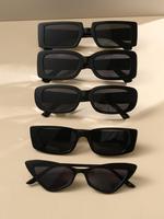 2024 Summer Simple Black Sunglasses for Everyday Use, Sun Protection Glasses Trends 2024 for Women and Men, All Seasons Cat E...