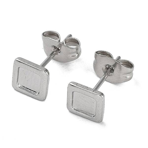 Non-Tarnish 304 Stainless Steel Stud Earrings Findings