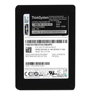 Lenovo 01GV823 | 1.6TB Triple-Level Cell SAS 12Gb/s Hot Swappable 2.5-Inch Solid State Drive