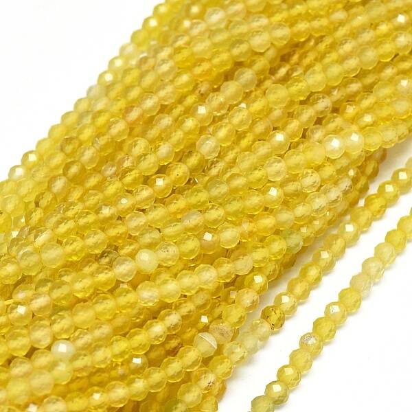Natural Yellow Agate Beads Strands