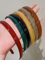 Solid Color Plastic Hair Hoop, Elegant Hair Accessories for Women & Girls, Minimalist Headwear Suitable for Thick Hair