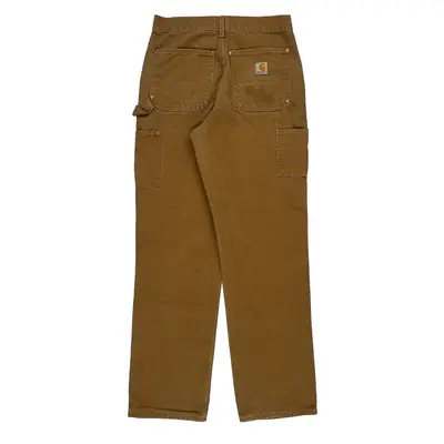 Workwear Carhartt Double Knee Carpenter Trousers - 30W 32L Brown Cotton | Size: 30″ waist