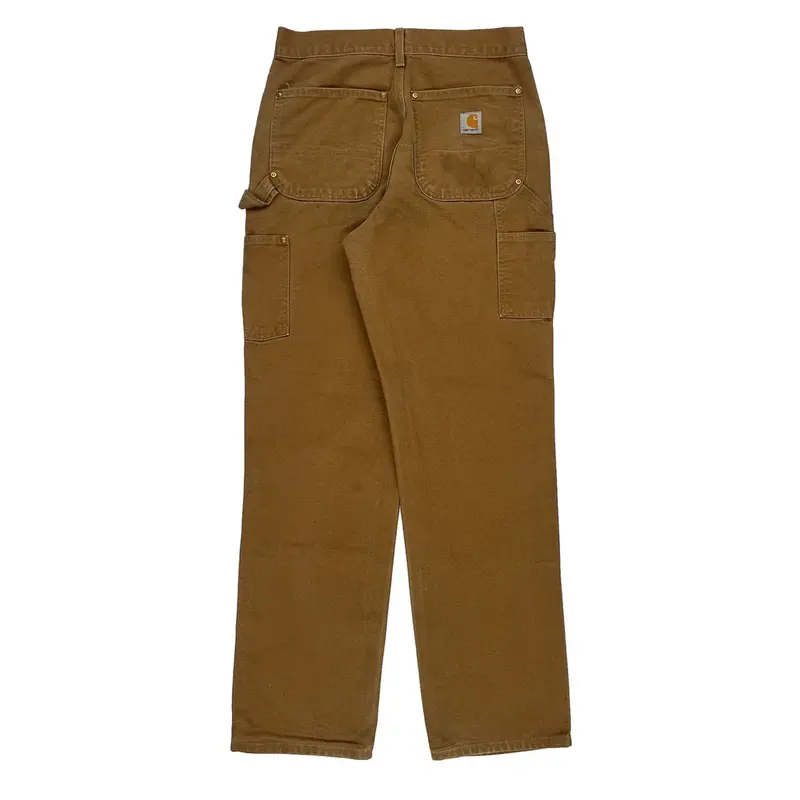 Workwear Carhartt Double Knee Carpenter Trousers - 30W 32L Brown Cotton | Size: 30″ waist