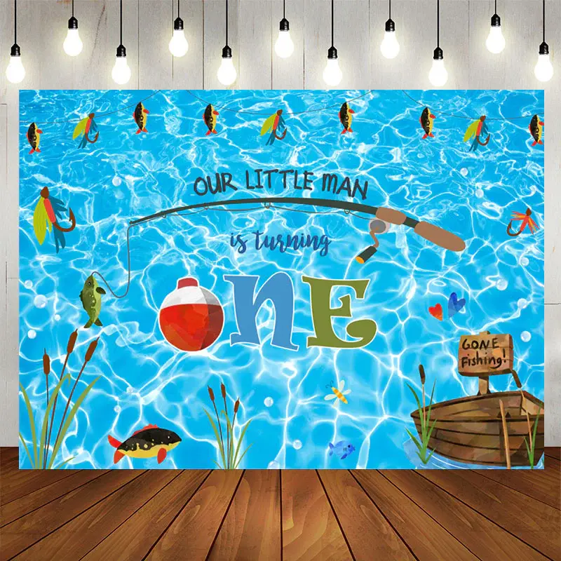 Aperturee Our Little Man Is Turning 1st Birthday Backdrop